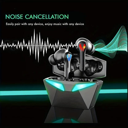 MOKATA Cool Blue LED Glow, Bluetooth 5.4, 50Hr Battery,Black, Comfy Durable Gamer Design. Hi-Res Sound High Quality Headphone Adjustable Wireless Headphones Earbuds Lovers Audifonos Bluetooth Pc Headset Kopfhörer Sport Ipx5 Hifi Immersive Silent Tiktok