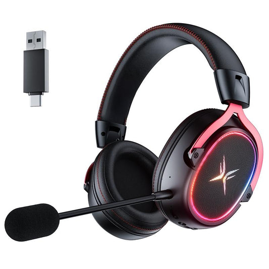 TAGRY K3 Gaming Headset - 7.1 Surround Sound - 50Mm Drivers - Memory Foam Cushion - Bluetooth 5.3-USB-A/C Dual Interface 2.4G - Wired 3.5Mm Audio Jack - for PC, Mac, PS4, Ps5,Switch, Xbox, Smart Phone, Laptop, Smart Watch, Tablet