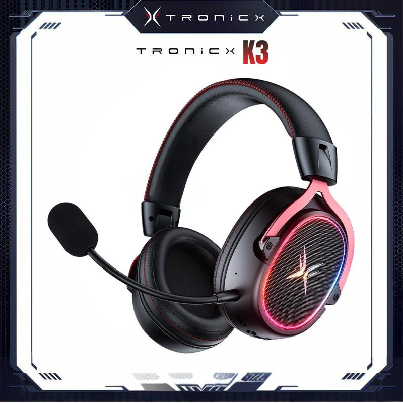 TAGRY K3 Gaming Headset - 7.1 Surround Sound - 50Mm Drivers - Memory Foam Cushion - Bluetooth 5.3-USB-A/C Dual Interface 2.4G - Wired 3.5Mm Audio Jack - for PC, Mac, PS4, Ps5,Switch, Xbox, Smart Phone, Laptop, Smart Watch, Tablet