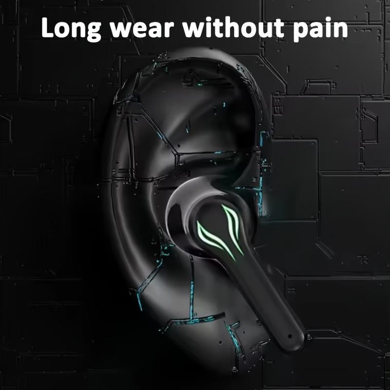 MOKATA Cool Blue LED Glow, Bluetooth 5.4, 50Hr Battery,Black, Comfy Durable Gamer Design. Hi-Res Sound High Quality Headphone Adjustable Wireless Headphones Earbuds Lovers Audifonos Bluetooth Pc Headset Kopfhörer Sport Ipx5 Hifi Immersive Silent Tiktok