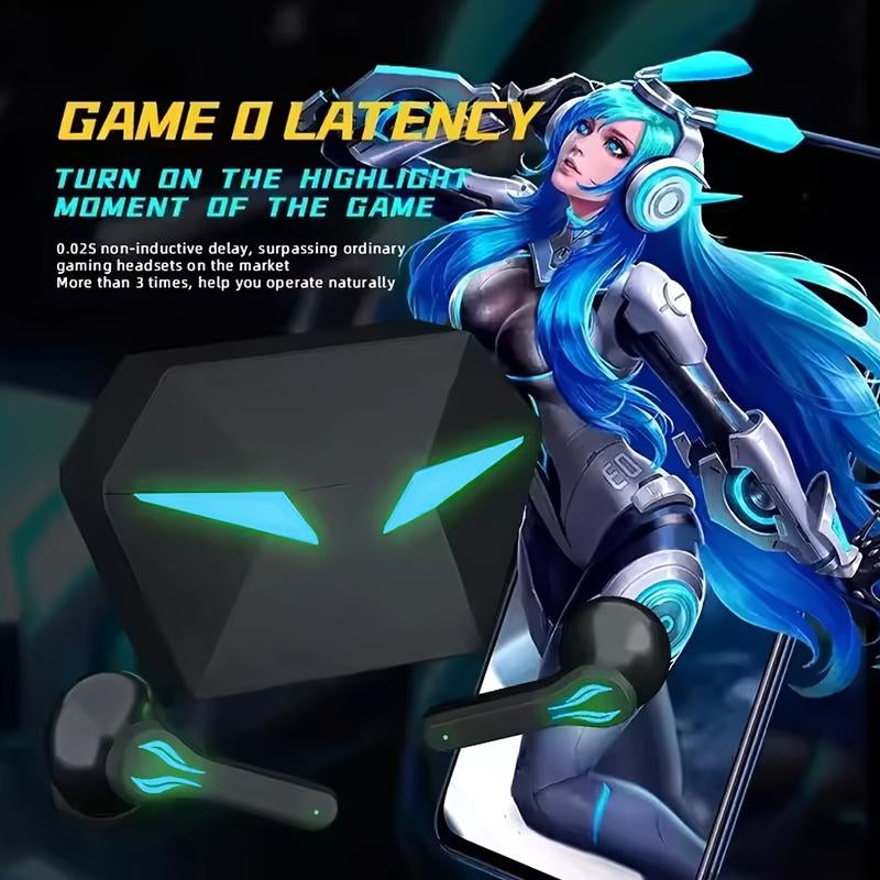 MOKATA Cool Blue LED Glow, Bluetooth 5.4, 50Hr Battery,Black, Comfy Durable Gamer Design. Hi-Res Sound High Quality Headphone Adjustable Wireless Headphones Earbuds Lovers Audifonos Bluetooth Pc Headset Kopfhörer Sport Ipx5 Hifi Immersive Silent Tiktok