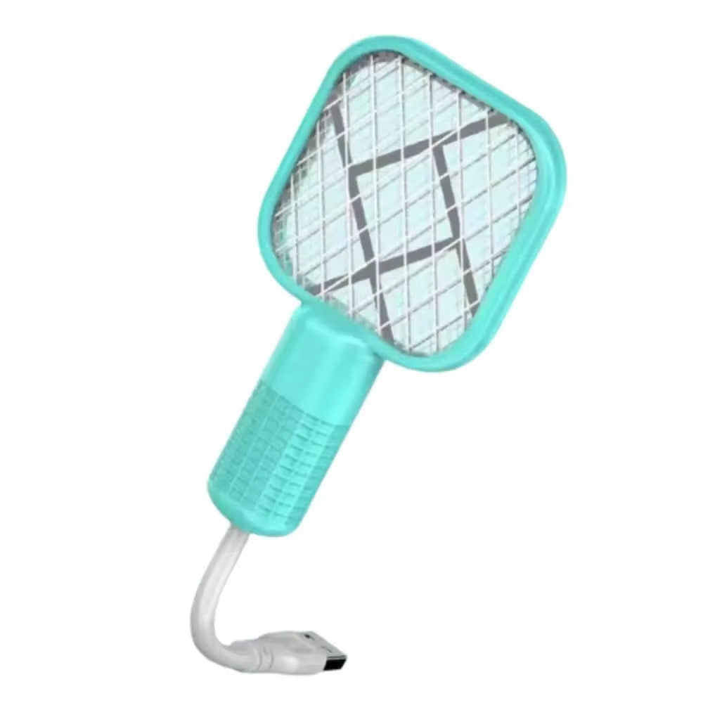 Electric Mosquito Swatter UV Light Bug Zapper Rechargeable Fly Killer Insect Racket Portable Outdoor Pest Control for Camping