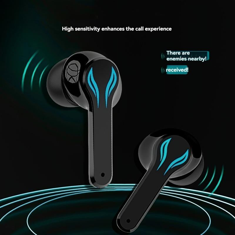 MOKATA Cool Blue LED Glow, Bluetooth 5.4, 50Hr Battery,Black, Comfy Durable Gamer Design. Hi-Res Sound High Quality Headphone Adjustable Wireless Headphones Earbuds Lovers Audifonos Bluetooth Pc Headset Kopfhörer Sport Ipx5 Hifi Immersive Silent Tiktok